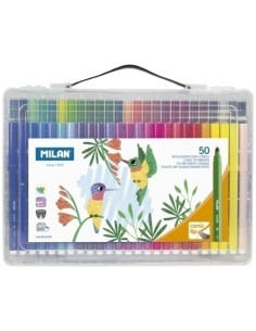 ROTULADOR FIBRA MILAN PUNTA CONICA ESTUCHE 50