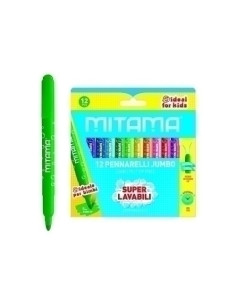 ROTULADOR FIBRA MITAMA JUMBO ESTUCHE de 12