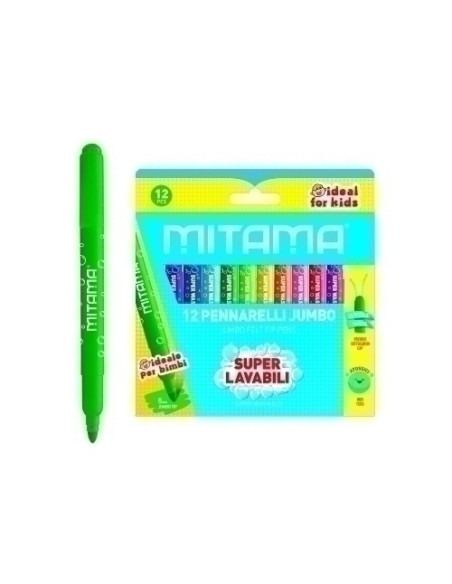 ROTULADOR FIBRA MITAMA JUMBO ESTUCHE de 12