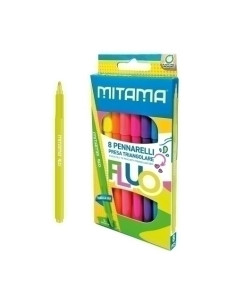 ROTULADOR FIBRA MITAMA SUPER FLUO 3mm CAJA de 8