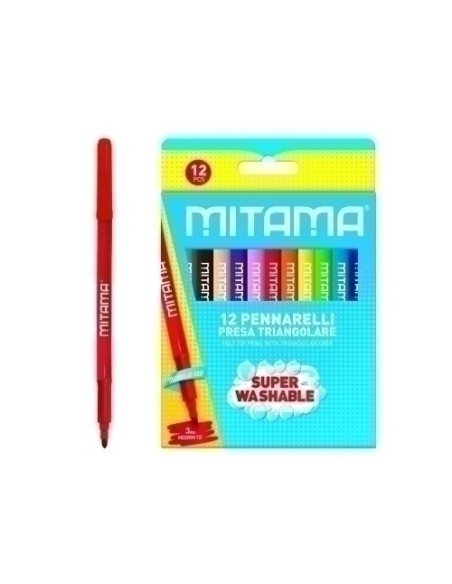 ROTULADOR FIBRA MITAMA TRIANGULAR 3mm CAJA de 12