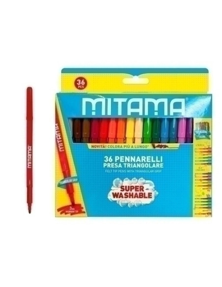 ROTULADOR FIBRA MITAMA TRIANGULAR 3mm CAJA de 36