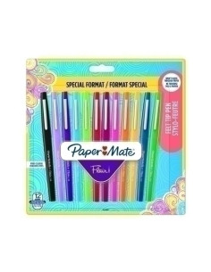 ROTULADOR FIBRA PAPER MATE BASICOS SURTIDO BLISTER de 12