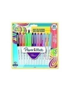 ROTULADOR FIBRA PAPER MATE BOLD  SURTIDO BLISTER de 12