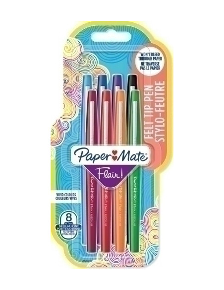 ROTULADOR FIBRA PAPER MATE CANDY POP SURTIDO BLISTER de 8