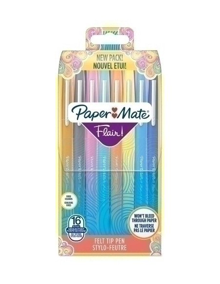 ROTULADOR FIBRA PAPER MATE FLAIR ORIGM 11  ESTANDAR BLISTER DE 16