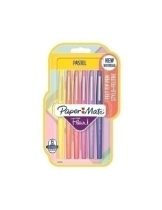 ROTULADOR FIBRA PAPER MATE PASTEL SURTIDO BLISTER de 6