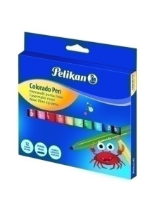 ROTULADOR FIBRA PELIKAN COLORADO PEN MAXI ESTUCHE de 12