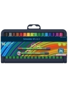ROTULADOR FIBRA SCHNEIDER LINK-IT 10 MODULAR SURTIDO ESTUCHE de 16
