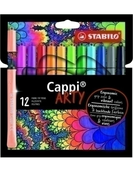 ROTULADOR FIBRA STABILO CAPPI 168 ARTY LINE estuche CARTON de 12