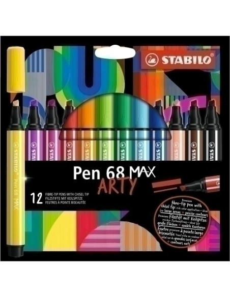 ROTULADOR FIBRA STABILO PEN 68 MAX ARTY LINE CAJA CARTON de 12