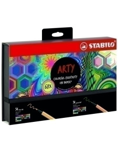 ROTULADOR FIBRA STABILO PEN 68POINT 88 ARTY LINE HERO SET DE 68 34x Pen 68 y 34x Point 88