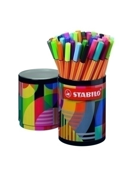 ROTULADOR FIBRA STABILO PEN 88 ARTY LINE LATA METALICA de 45
