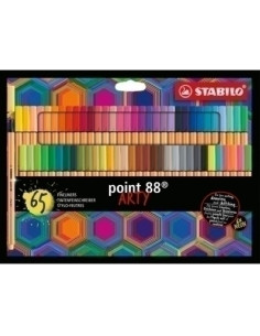 ROTULADOR FIBRA STABILO POINT 88 ARTY LINE ESTUCHE CARTON DE 65