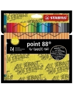 ROTULADOR FIBRA STABILO POINT 88 SNOOZE ONE EDITION ESTUCHE de CARTON de 24