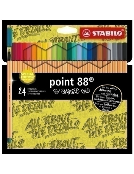 ROTULADOR FIBRA STABILO POINT 88 SNOOZE ONE EDITION ESTUCHE de CARTON de 24