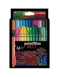 ROTULADOR FIBRA STABILO POINTMAX ARTY LINE ESTUCHE CARTON de 24