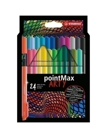 ROTULADOR FIBRA STABILO POINTMAX ARTY LINE ESTUCHE CARTON de 24