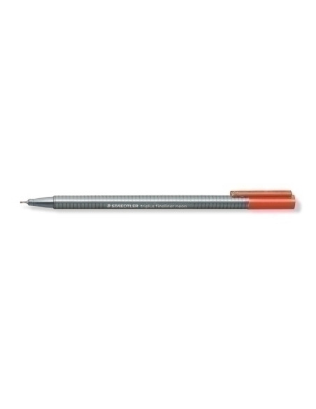 ROTULADOR FIBRA STAEDTLER  334 TRIPLUS FINELINER   ROJO NEON