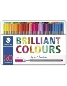 ROTULADOR FIBRA STAEDTLER  334 TRIPLUS FINELINER BOX de 50