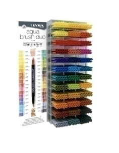 ROTULADOR LYRA AQUA BRUSH DUO EXPOSITOR DE 360  rotuladorpincel