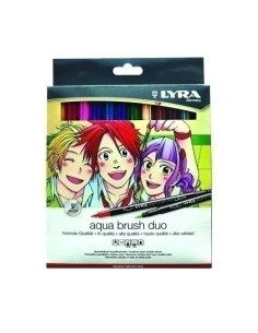 ROTULADOR LYRA AQUA BRUSH DUO MANGA ESTUCHE de 12