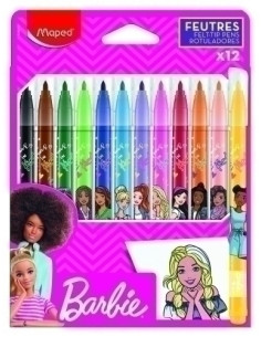 ROTULADOR MAPED BARBIE ESTUCHE de 12