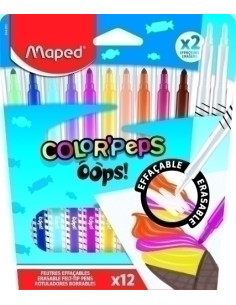ROTULADOR MAPED COLOR PEPS BORRABLE ESTUCHE de 12