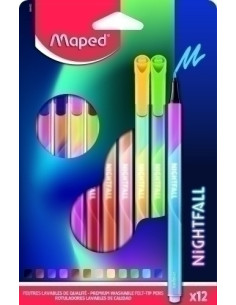 ROTULADOR MAPED NIGHTFALL ESTUCHE 12