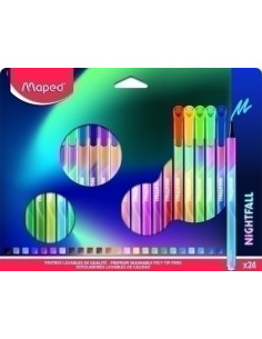 ROTULADOR MAPED NIGHTFALL ESTUCHE 24