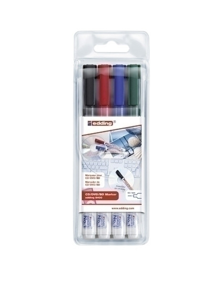 ROTULADOR PERMANENTE EDDING 8400 para CD BOLSA de 4