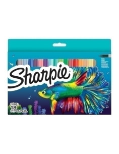 ROTULADOR PERMANENTE SHARPIE FINE SURTIDO BLISTER de 18