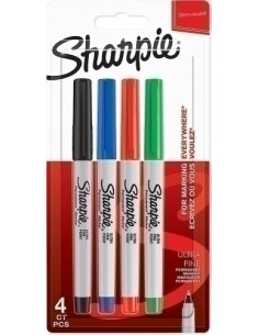 ROTULADOR PERMANENTE SHARPIE ULTRA FINE BLISTER DE 4