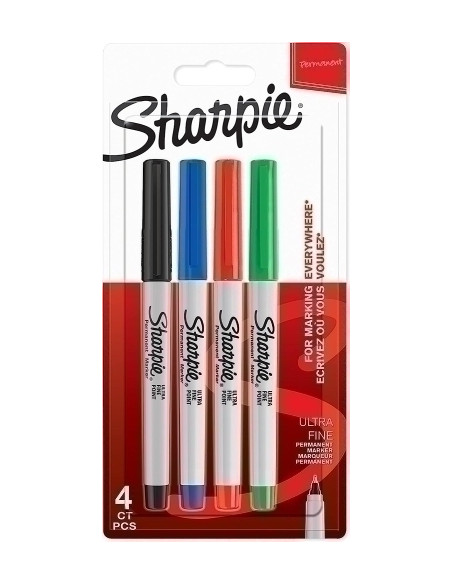 ROTULADOR PERMANENTE SHARPIE ULTRA FINE BLISTER DE 4