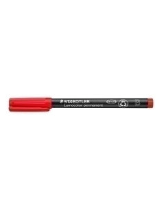 ROTULADOR PERMANENTE STAEDTLER 314 LUMOCOLOR BISELADO ROJO
