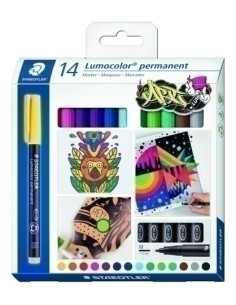 ROTULADOR PERMANENTE STAEDTLER 317 LUMOCOLOR M CAJA de 14