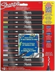ROTULADOR SHARPIE CREATIVE ACRYLIC SURTIDO BLISTER de 12