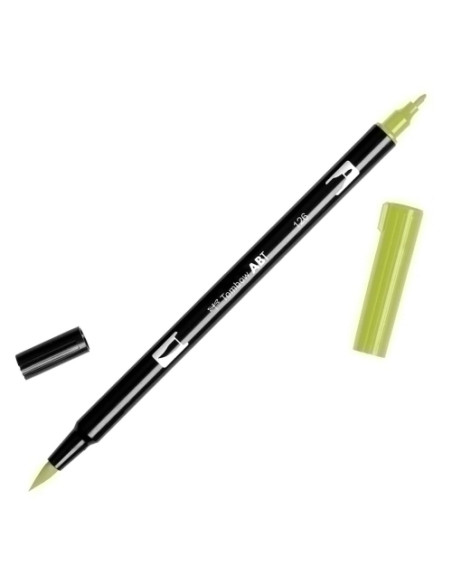 ROTULADOR TOMBOW DOBLE PUNTA PINCEL ACEITUNA CLARO