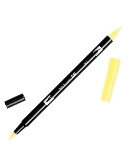 ROTULADOR TOMBOW DOBLE PUNTA PINCEL AMARILLO PALIDO