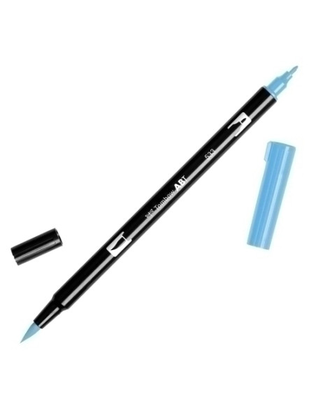 ROTULADOR TOMBOW DOBLE PUNTA PINCEL AZUL ELECTRICO