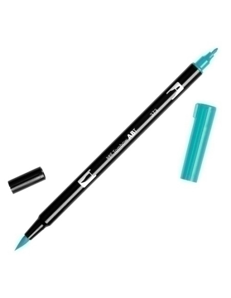 ROTULADOR TOMBOW DOBLE PUNTA PINCEL AZUL MAR