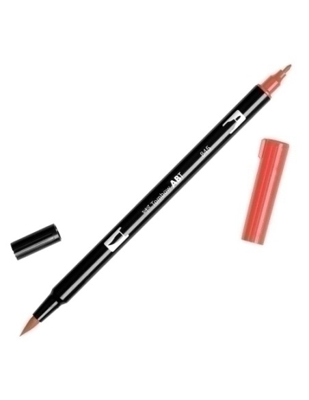 ROTULADOR TOMBOW DOBLE PUNTA PINCEL CARMIN