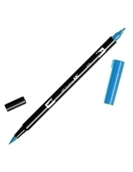 ROTULADOR TOMBOW DOBLE PUNTA PINCEL CIAN