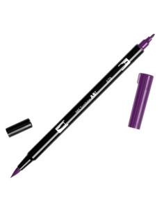 ROTULADOR TOMBOW DOBLE PUNTA PINCEL CIRUELA OSCURO