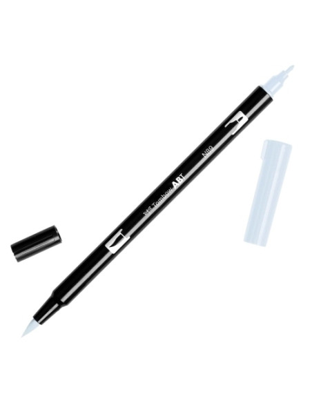 ROTULADOR TOMBOW DOBLE PUNTA PINCEL GRIS CALIDO 1