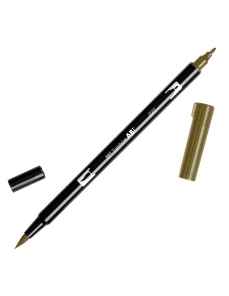 ROTULADOR TOMBOW DOBLE PUNTA PINCEL OCRE OSCURO