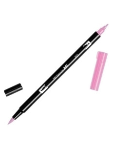 ROTULADOR TOMBOW DOBLE PUNTA PINCEL ROSA ROSADA