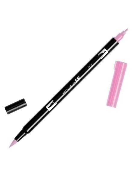 ROTULADOR TOMBOW DOBLE PUNTA PINCEL ROSA ROSADA