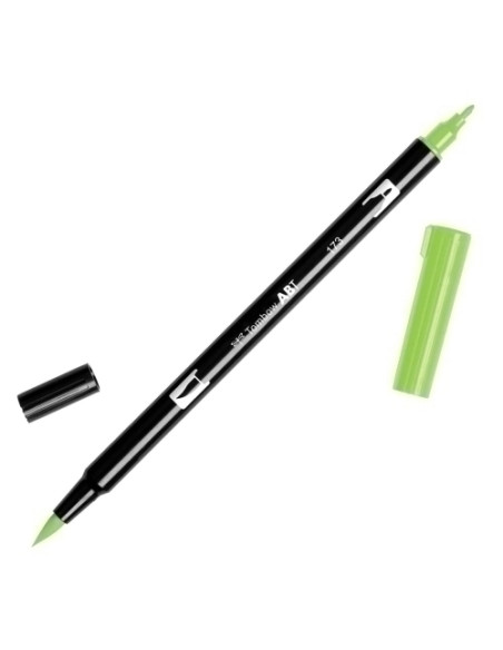 ROTULADOR TOMBOW DOBLE PUNTA PINCEL VERDE SAUCE
