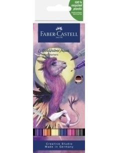 ROTULADORES ACUARELABLES FABER-CASTELL GOLDFABER AQUA DUAL MARKERS estuche de 6 FANTASY